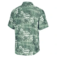 Chemise boutonnée Tommy Bahama Green New York Jets Coconut Point Isla Palmetta Camp pour homme
