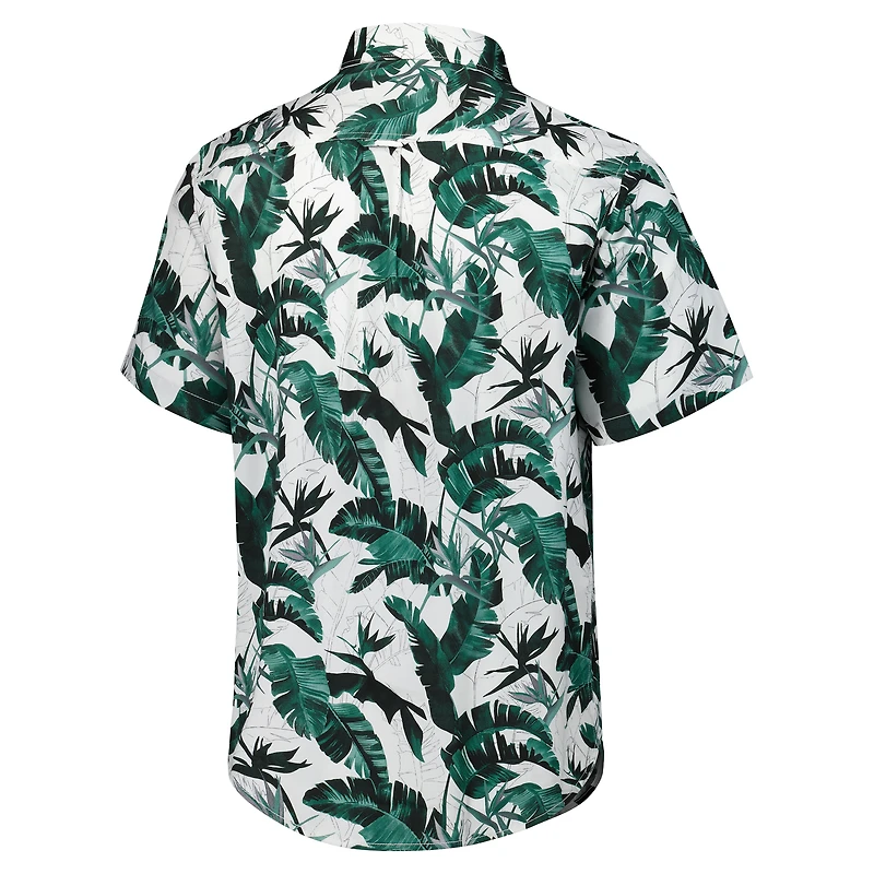 Men's Tommy Bahama Green New York Jets Sunnyvale Blooms Camp Button-Up Shirt