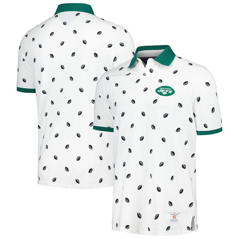 Polo Tommy Hilfiger blanc en piqué New York Jets Bryce pour hommes