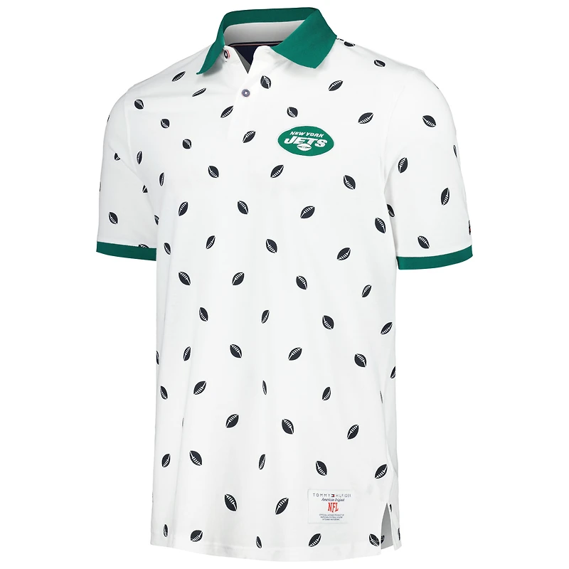 Polo Tommy Hilfiger blanc en piqué New York Jets Bryce pour hommes