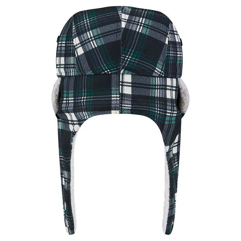 Casquette trappeur en sherpa à carreaux noirs New York Jets de Era