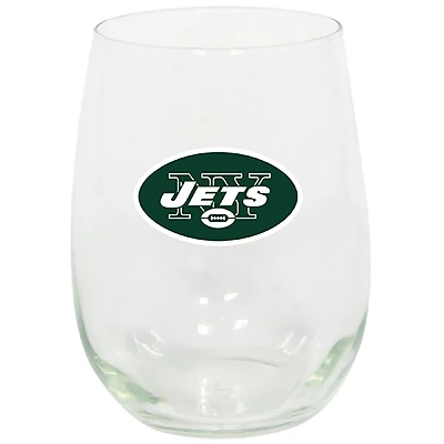 New York Jets 15oz. Stemless Wine Glass