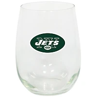 Jets de New York 15oz. Verre à vin sans pied