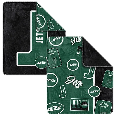 Couverture en tissu tissé Dream Weave des Jets de New York 50 po x 60 po