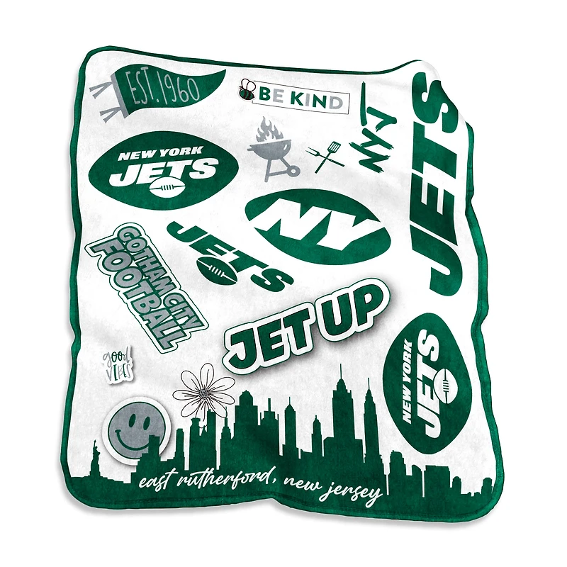 Jeté en peluche Native Rachel Jets de New York 50'' x 60''