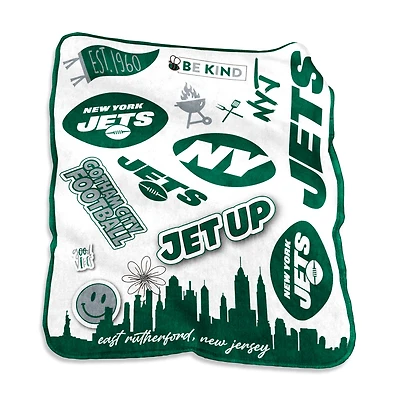 Jeté en peluche Native Rachel Jets de New York 50'' x 60''