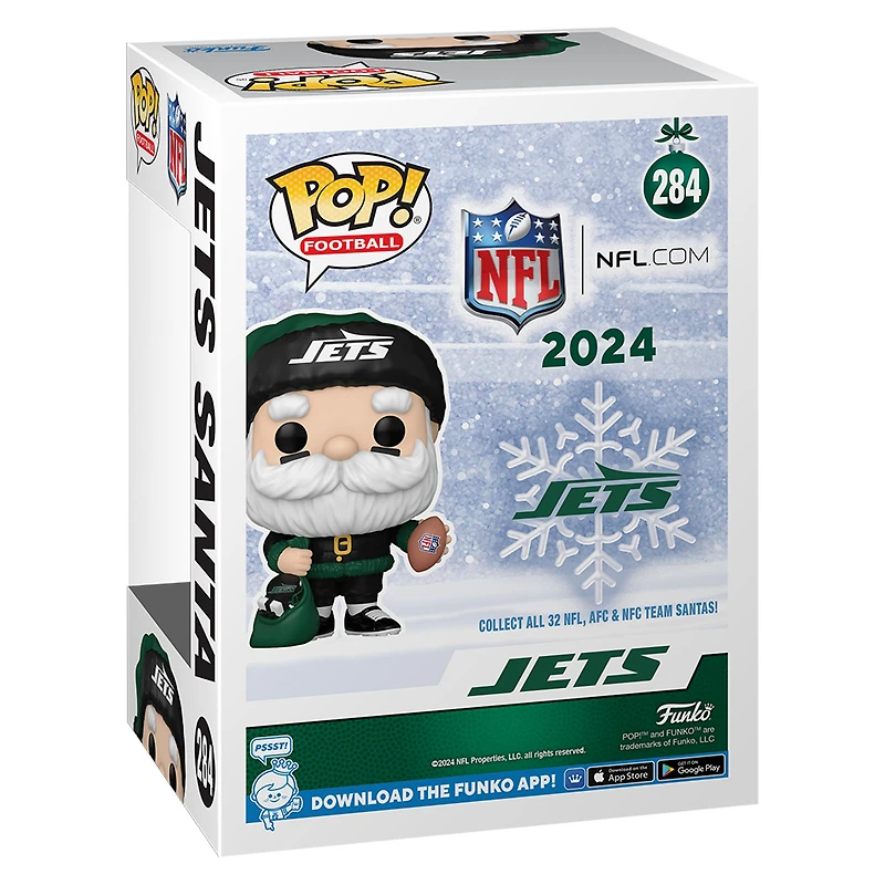 Figurine en vinyle exclusive Fanatics 2024 Funko Pop! du Père Noël des Jets de New York