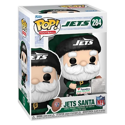 Figurine en vinyle exclusive Fanatics 2024 Funko Pop! du Père Noël des Jets de New York