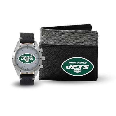 Coffret cadeau montre et portefeuille des New York Jets