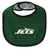 Ensemble body, bavoir et bonnet en tricot pour nouveau-né bébé des New York Jets Dynamic Duo