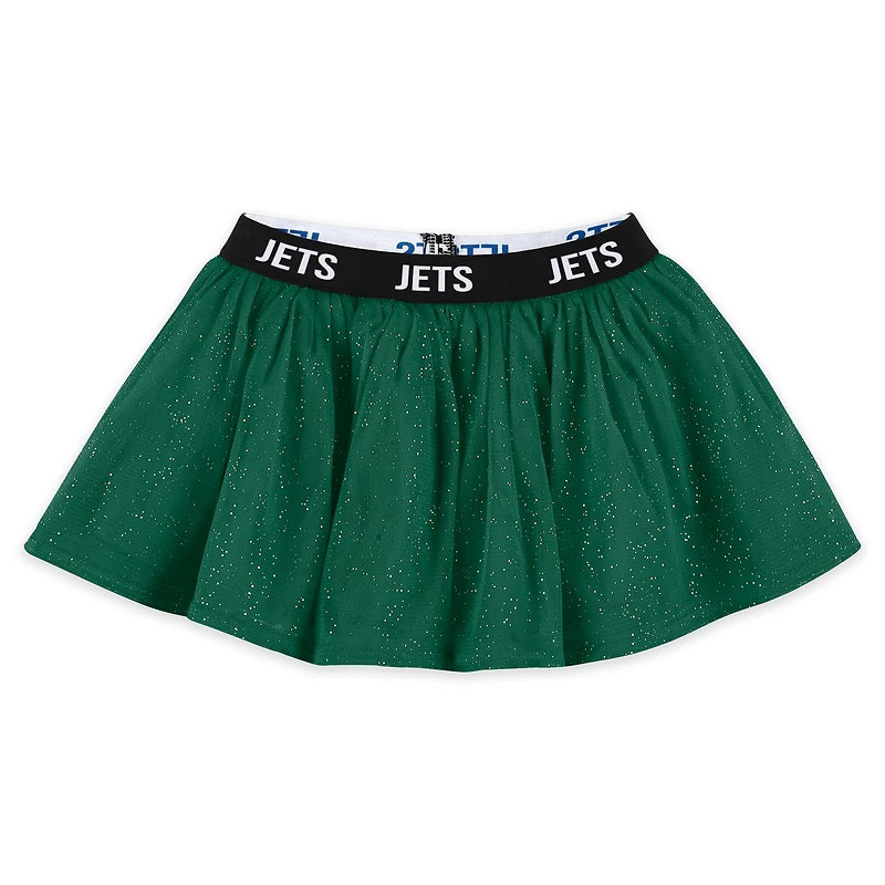 Newborn & Infant WEAR by Erin Andrews New York Jets Three-Piece Long Sleeve Bodysuit, Tutu and Sweatpants Set