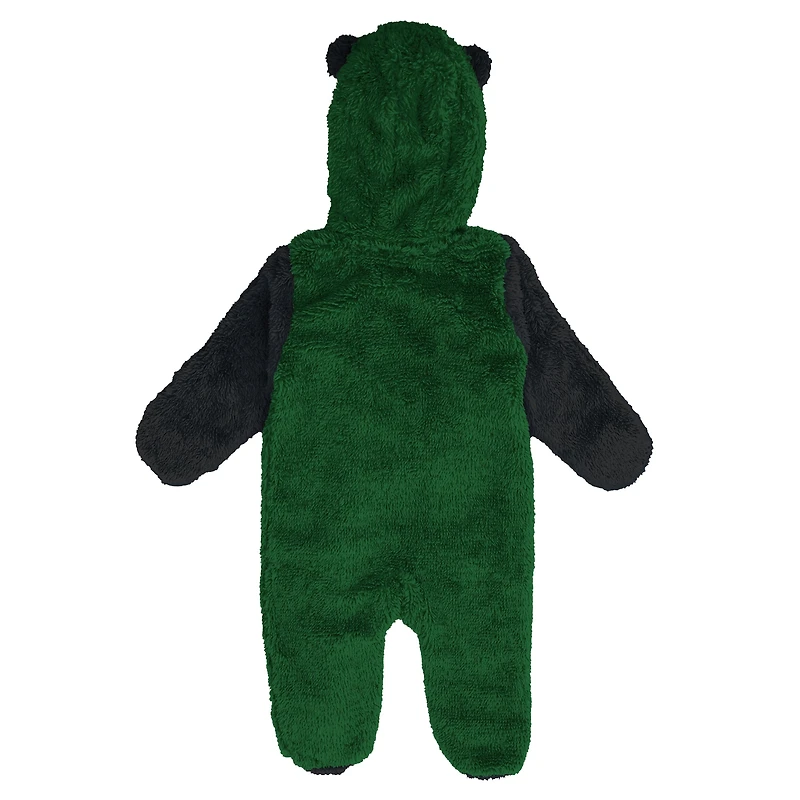Newborn Outerstuff Green New York Jets Teddy Fleece Bunting Full-Zip Sleeper