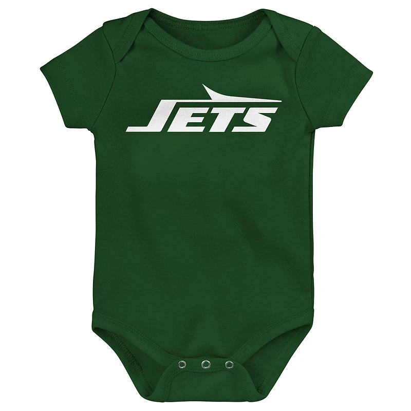 Newborn Outerstuff New York Jets Little Tike 3-Piece Bodysuit Set