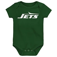 Newborn Outerstuff New York Jets Little Tike 3-Piece Bodysuit Set