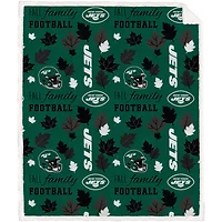 Pegasus New York Jets 60" x 70" Fall, Family & Football Flannel Fleece Sherpa Blanket