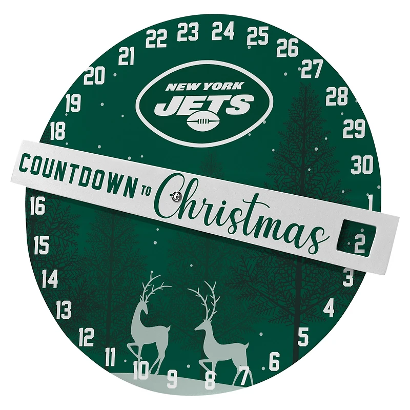 Pegasus New York Jets Compte à rebours jusqu’au panneau mural de Noël