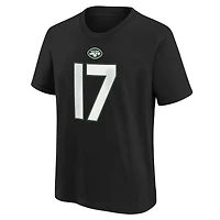 T-shirt Nike noir avec nom et numéro de joueur des New York Jets Garrett Wilson pour enfant d'âge préscolaire