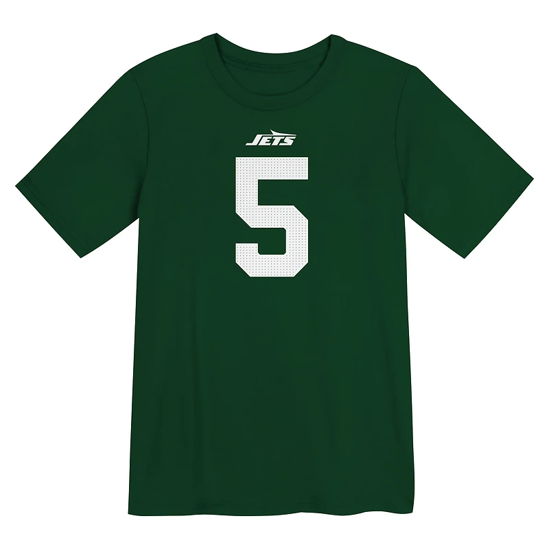 Preschool Nike Garrett Wilson Green New York Jets Player Name & Number T-Shirt