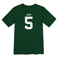 Preschool Nike Garrett Wilson Green New York Jets Player Name & Number T-Shirt