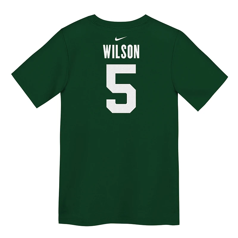 T-shirt Nike préscolaire avec nom et numéro de joueur des New York Jets Garrett Wilson vert