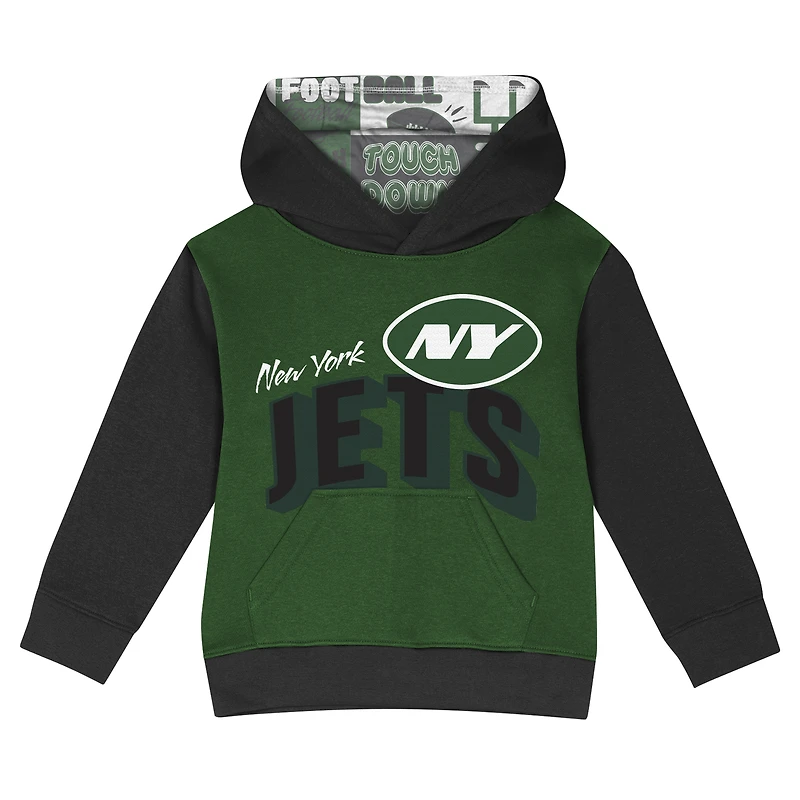 Toddler Green New York Jets Coin Toss Pullover Fleece Hoodie & Pants Set