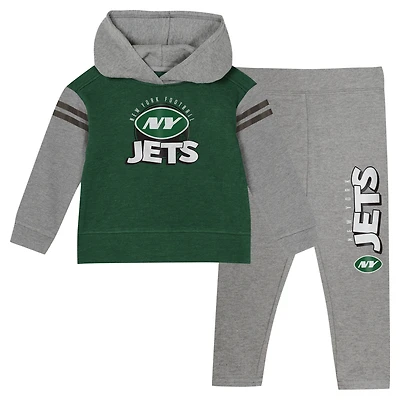 Ensemble deux pièces pour tout-petits avec haut à capuche manches longues et leggings New York Jets Club House