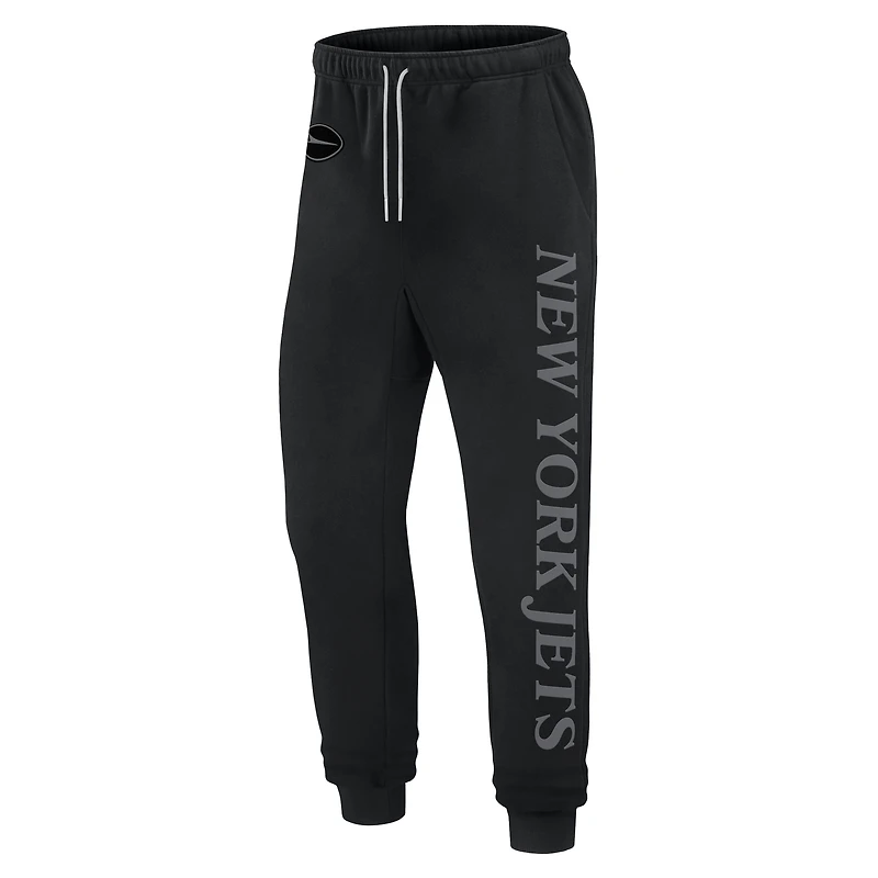 Unisex Fanatics  Black New York Jets Elements Phenom Fleece Jogger Pants