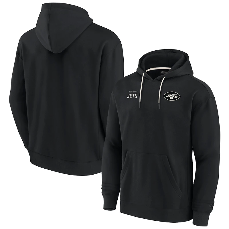Sweat à capuche unisexe Fanatics noir New York Jets Elements en polaire super douce