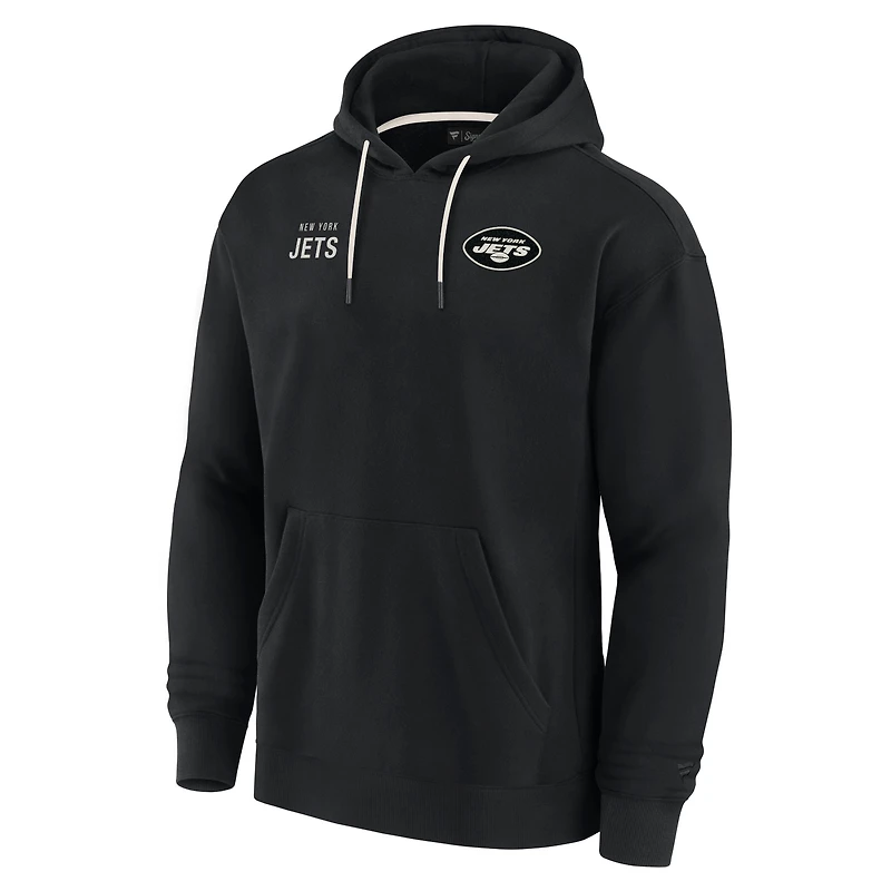 Sweat à capuche unisexe Fanatics noir New York Jets Elements en polaire super douce