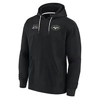 Sweat à capuche unisexe Fanatics noir New York Jets Elements en polaire super douce