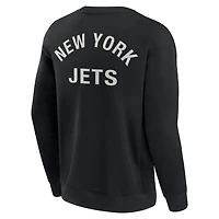 Unisex Fanatics Black New York Jets Elements Super Soft Pullover Sweatshirt
