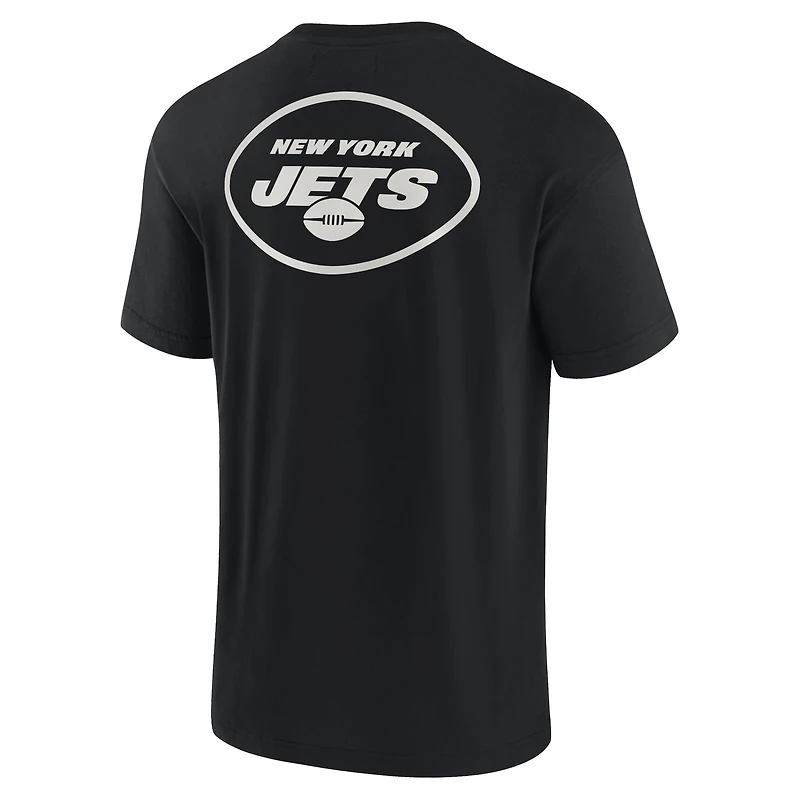 T-shirt unisexe à manches courtes ultra doux noir New York Jets Elements