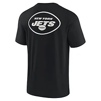 T-shirt unisexe à manches courtes ultra doux noir New York Jets Elements