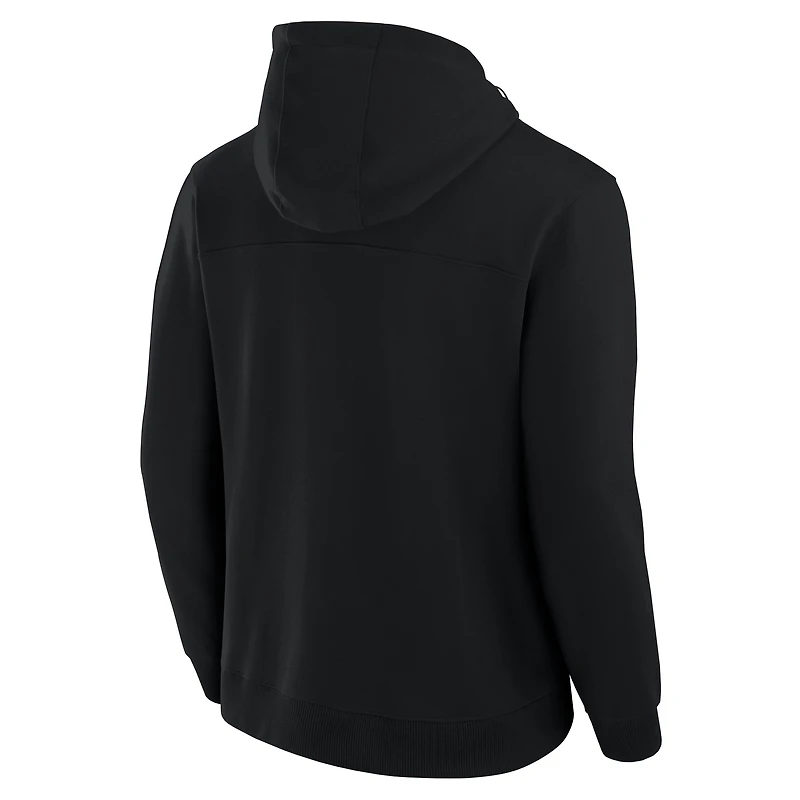 Unisex Fanatics Black New York Jets Front Office Tonal Tri-Blend Pullover Hoodie