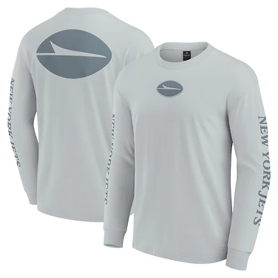 T-shirt unisexe gris à manches longues Elements Strive des New York Jets