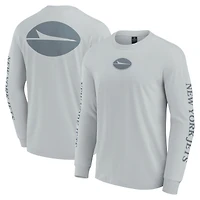T-shirt unisexe gris à manches longues Elements Strive des New York Jets