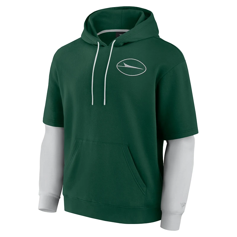 Unisex Fanatics Green New York Jets Sleek Elements Pullover Hoodie