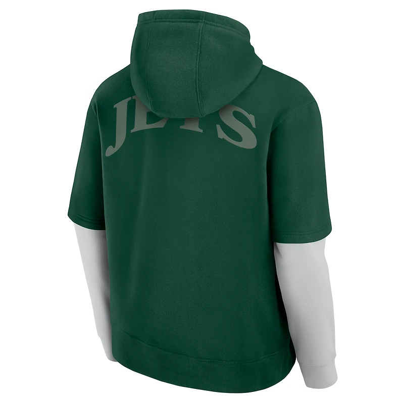 Unisex Fanatics Green New York Jets Sleek Elements Pullover Hoodie