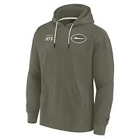 Unisex Fanatics Olive New York Jets Elements Super Soft Fleece Pullover Hoodie