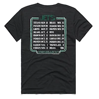Unisex Homage Charcoal New York Jets 2026 NFL Schedule Queen Tri-Blend T-Shirt