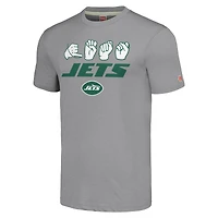 Unisex Homage Grey New York Jets The NFL ASL Collection by Love Sign American Language T-Shirt