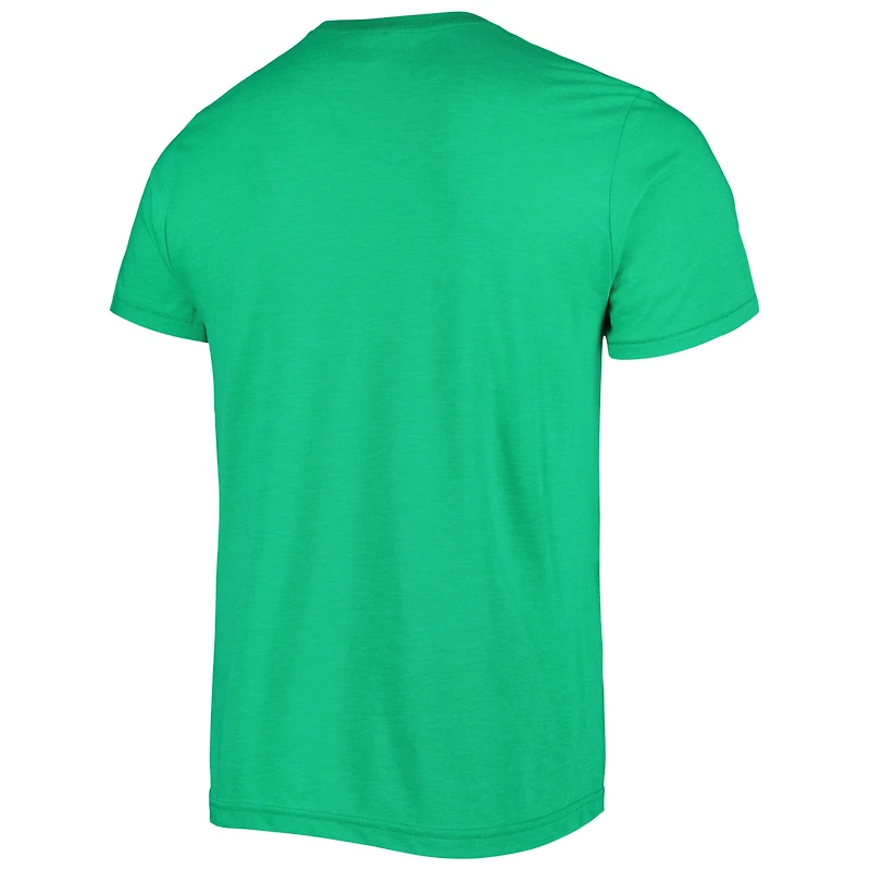 T-shirt unisexe Hommage Joe Namath Heather Green New York Jets Caricature Retired Player Tri-Blend