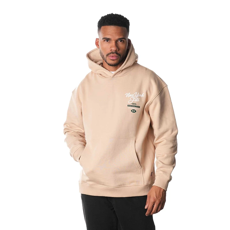 Sweat à capuche unisexe en polaire crème New York Jets de The Wild Collective