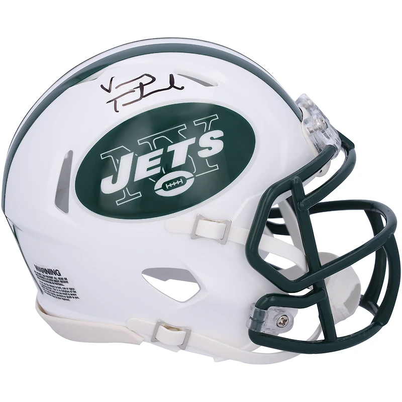 Vinny Testaverde New York Jets Autographed Riddell Throwback 1998-2018 Speed Mini Helmet