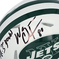 Wayne Chrebet, casque Riddell rétro Speed ​​1998-2018 autographié par les New York Jets, avec l'inscription « Mr. Third Down ».