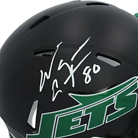 Mini-casque Riddell noir Alternate Speed ​​autographié par Wayne Chrebet des New York Jets