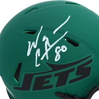 Casque Riddell Rave Speed ​​Mini autographié par Wayne Chrebet des New York Jets