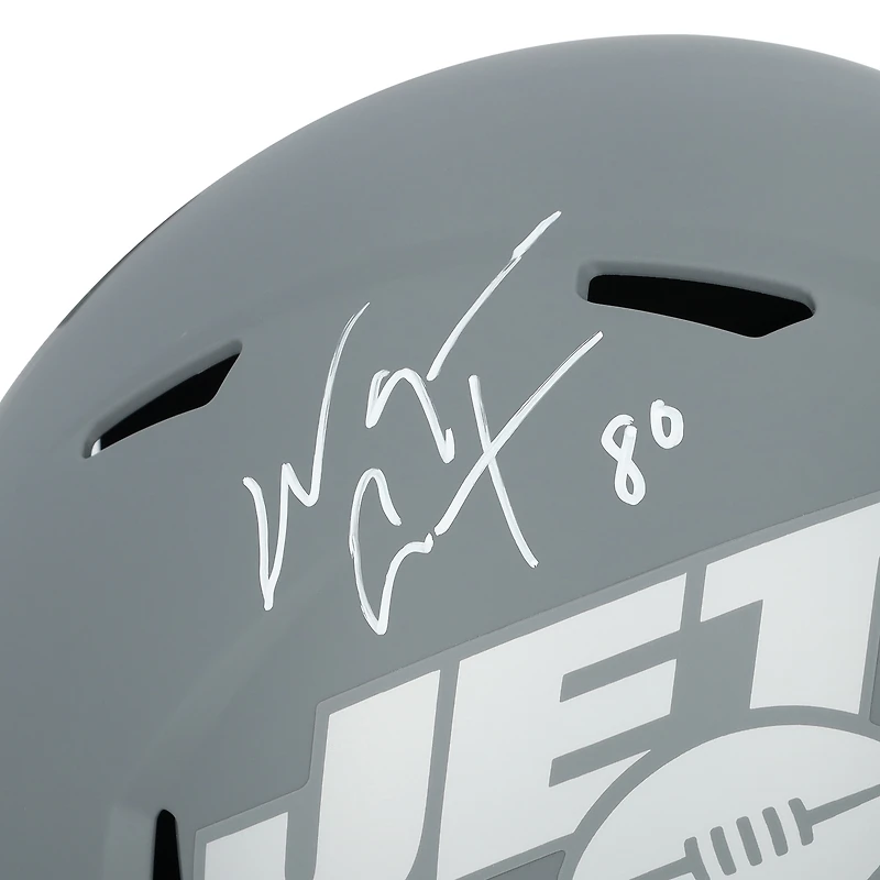 Réplique du casque Riddell Slate Speed ​​autographié par Wayne Chrebet des New York Jets