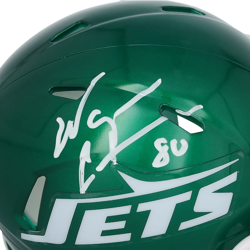 Mini-casque Riddell Tribute Speed ​​autographié par Wayne Chrebet des New York Jets
