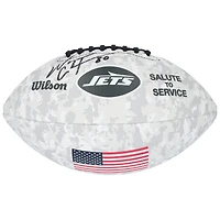 Ballon de football Wilson 2024 autographié par Wayne Chrebet, New York Jets, Salute To Service